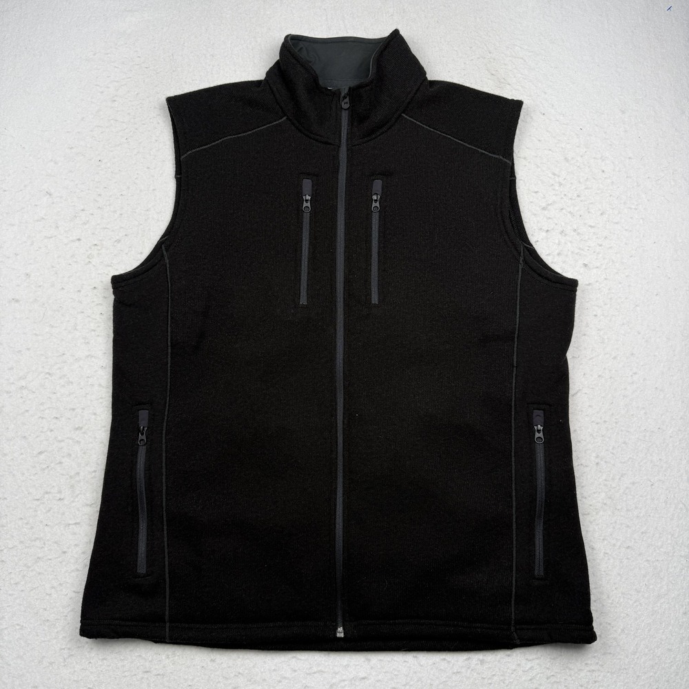 Kuhl Interceptr Vest Mens 2XL Black Fleece Full Zip Softshell Zipper Pockets